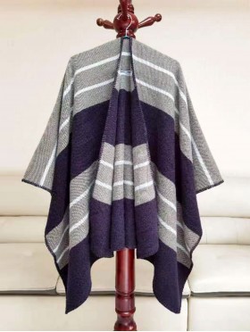 Soft Abstract Striped Cape